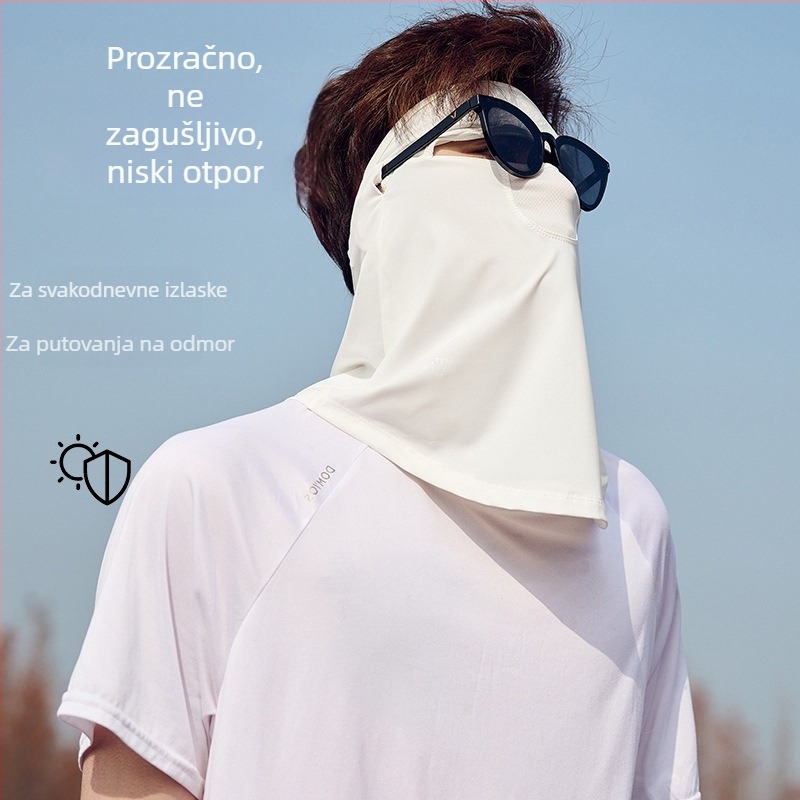 Muška prozračna maska s UV zaštitom za cijelo lice, lagana za vožnju ljeti