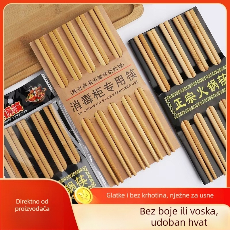 Bambus štapići za hot pot – jednokratni, kuhinjski dodaci, minimalistički stil