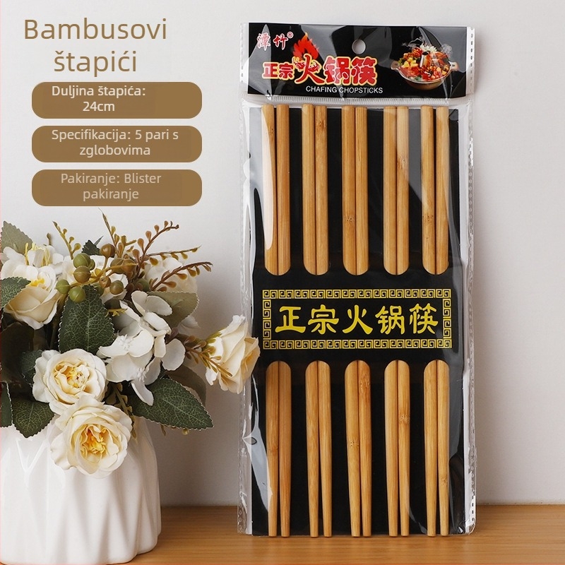 Bambus štapići za hot pot – jednokratni, kuhinjski dodaci, minimalistički stil