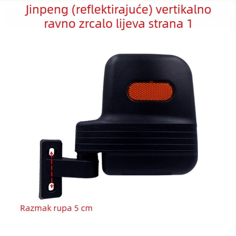 Zadnji retrovizori za električni tricikl karavana — velika konveksna kružna ogledala i mala kružna ogledala