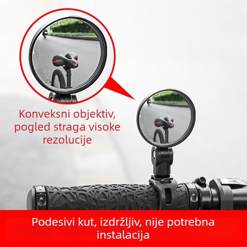 Zadnje ogledalo za bicikl, universalno širokokutno konveksno ogledalo, malo retrovizor za planinske bicikle