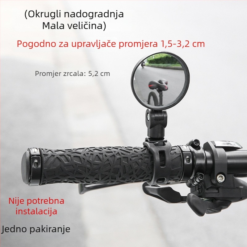 Zadnje ogledalo za bicikl, universalno širokokutno konveksno ogledalo, malo retrovizor za planinske bicikle