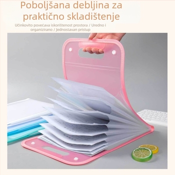 Prijenosni harmonika-organizator za dokumente za učenike, razvrstavanje po predmetima, A4 velik kapacitet, višeslojni umetci