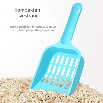 Kašika za mačji pijesak s dugom držačem, mala veličina, velik otvor, posebno pomagalo za tofu mačji pijesak