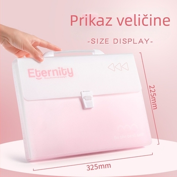 13-dijelni harmonika-organizator za učenike, prijenosni, velika kapaciteta, razvrstavanje po predmetima