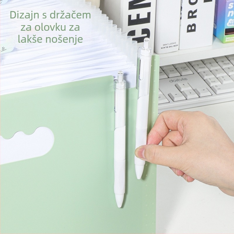 A4 organizator dokumenata s 25 pretinaca, prijenosni akordeonski dizajn, horizontalni ili vertikalni stil