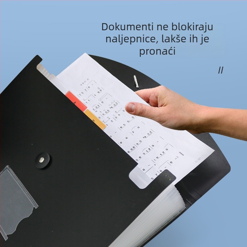 Fudi A4 plastični akordeonski organizator s 13 pretinaca i ručkom