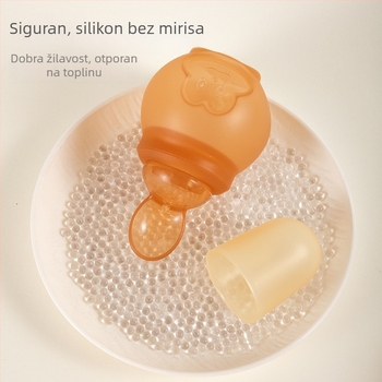 Tri u jedan: višenamjenska žlica za rižin pire, žlica za dopunu hrane i žvaćući hranilnik za voće i povrće za bebe