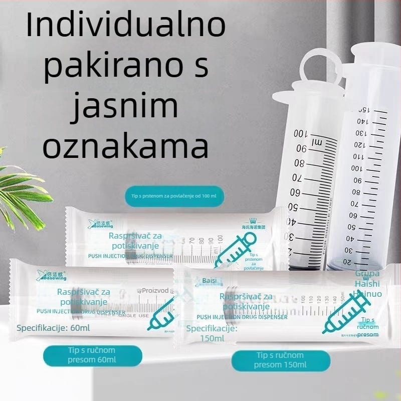 Injekcijska štrcaljka za davanje lijekova mačkama s cijevi za hranjenje tekućom hranom, velika veličina