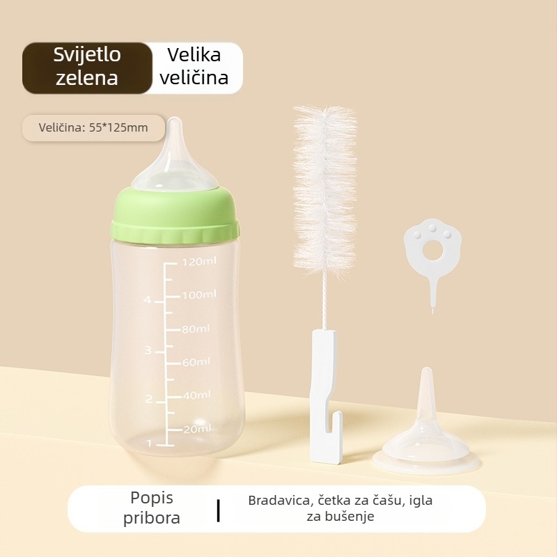 Set bočica za hranjenje kućnih ljubimaca s velikim otvorom za mačiće i štenad, s više silikonskih bradavica i četkicom za bočicu