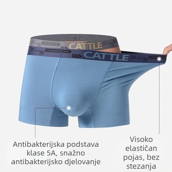 Muške bokserice od modalnog materijala, bez šavova, prozračne, antibakterijske, dizajn s bojama, novi model