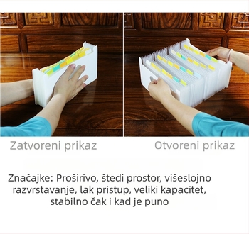 A6 mini harmonika organizator za dokumente, višenamjenski dosje, kompaktna torbica za račune i uredski materijal