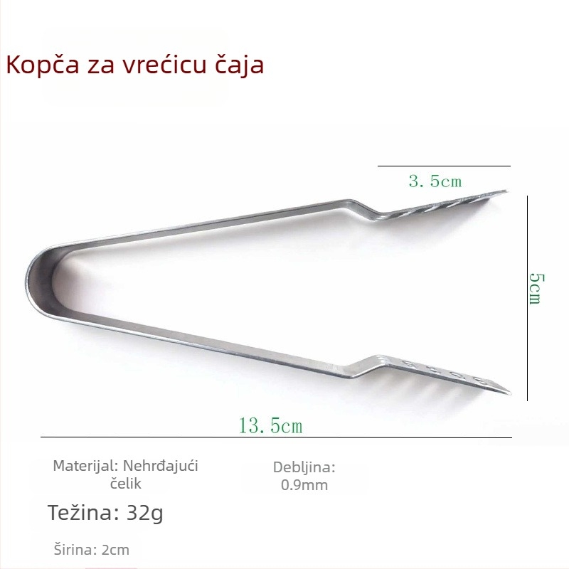Klipovi od nehrđajućeg čelika za čajne vrećice, klipsi za limun i šećer, mini klipsi za hranu, 430 nehrđajući čelik