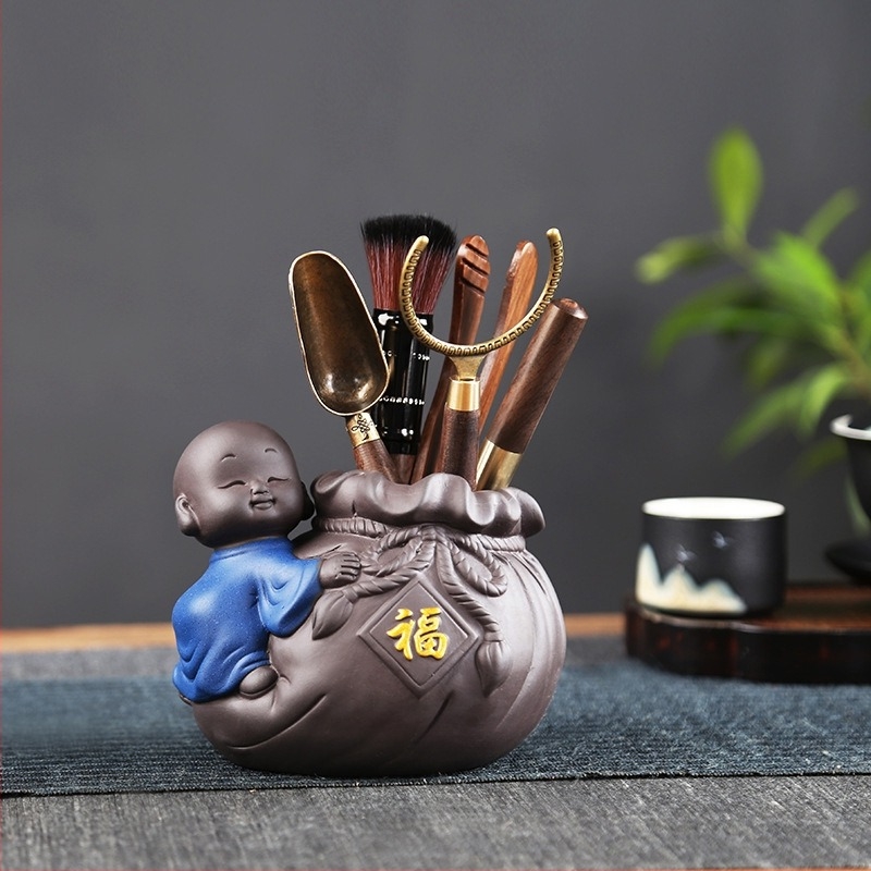 Set šest Gentlemen tea ceremonije uz Kung-Fu pribor za čaj: nož za čaj, kopča, četkica, žlica i alati za pripremu čaja