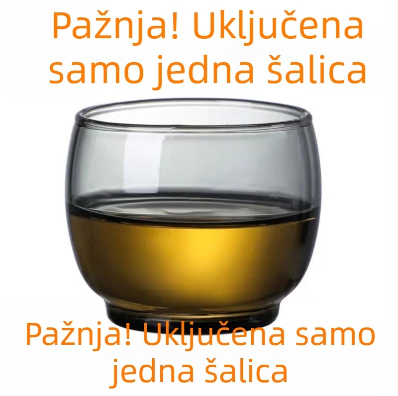 Set čajnih šalica s debelim staklom i poklopcem, kineskog stila
