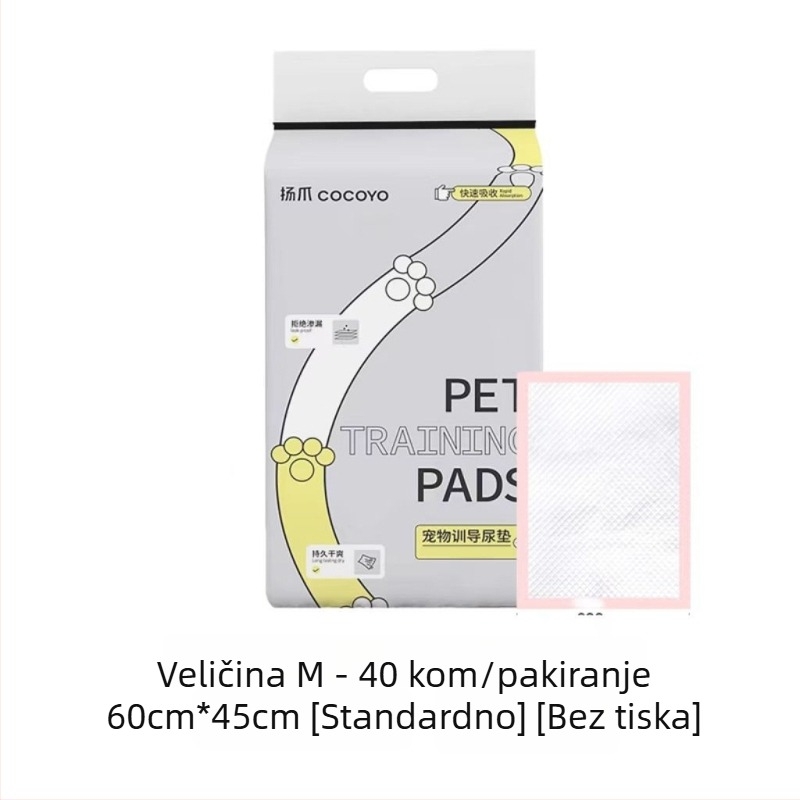 Debele jednokratne podloge za obuku pasa, visoko upijajuće za urin