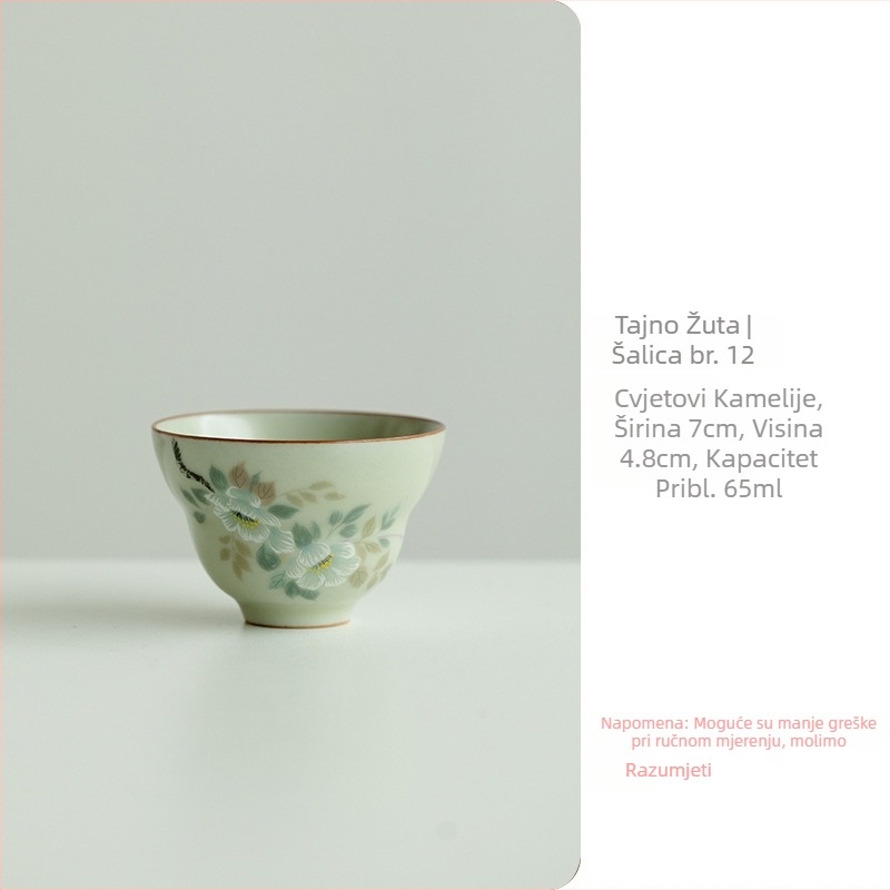 Porcelanska šalica za čaj s motivom cvijeća i ptica, lagani luksuzni retro stil, za kućnu ili uredsku upotrebu