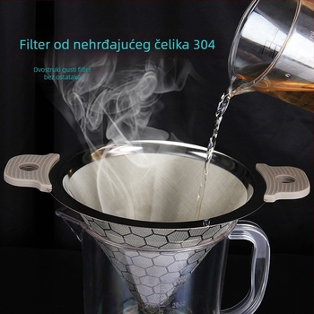 Čajni filter od 304 nehrđajućeg čelika, držač u obliku mačje šape, s dvije uši