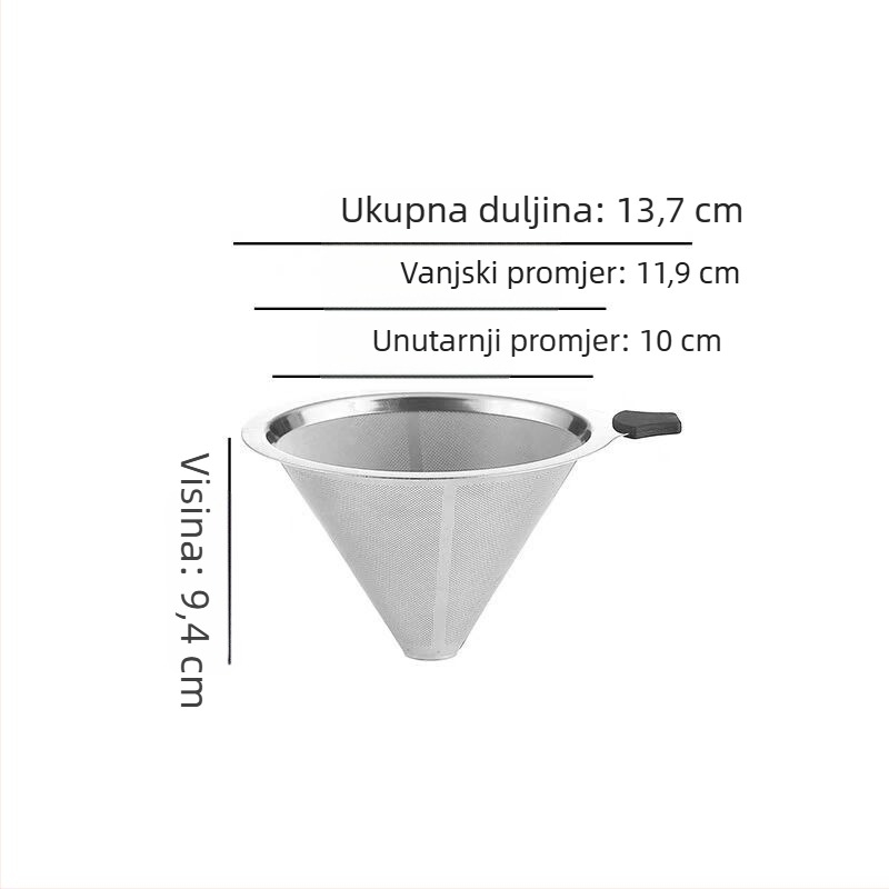 Čajni filter od 304 nehrđajućeg čelika, držač u obliku mačje šape, s dvije uši