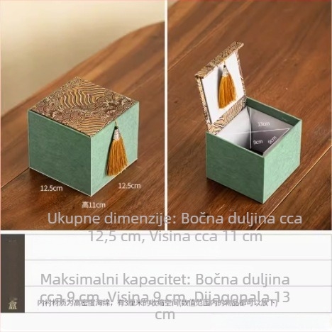 Set za čajnu ceremoniju: kutija za čajnik i šalicu, kutija za pohranu šalice, kutija s resicama i brokatom