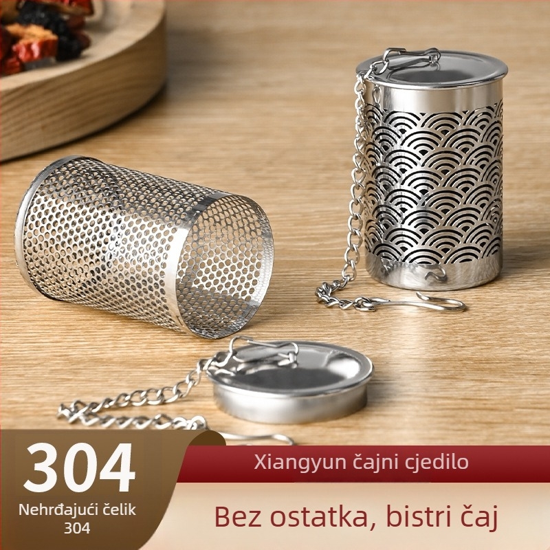 Filter za čaj od 304 nehrđajućeg čelika, čajna posuda, filtr za listove čaja i odvojivač vode