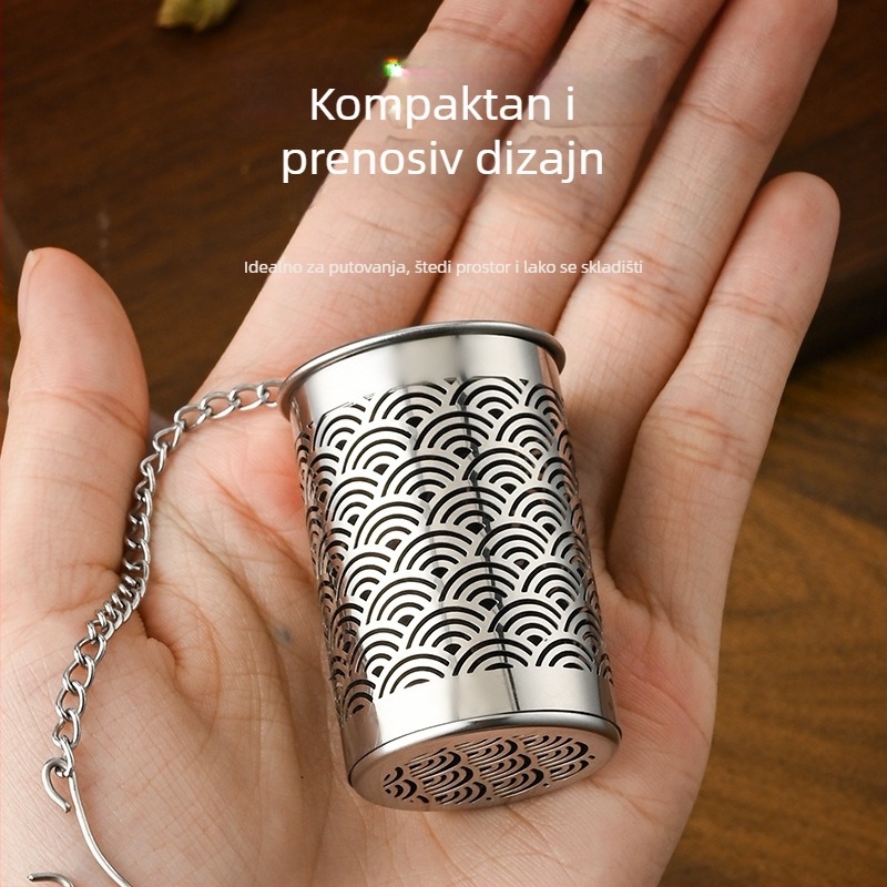 Filter za čaj od 304 nehrđajućeg čelika, čajna posuda, filtr za listove čaja i odvojivač vode
