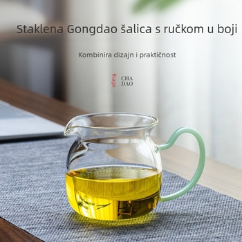 Dijeljac za čaj od borosilikatnog stakla, Gongfu set za čaj s debelim otpornošću na toplinu šalicama