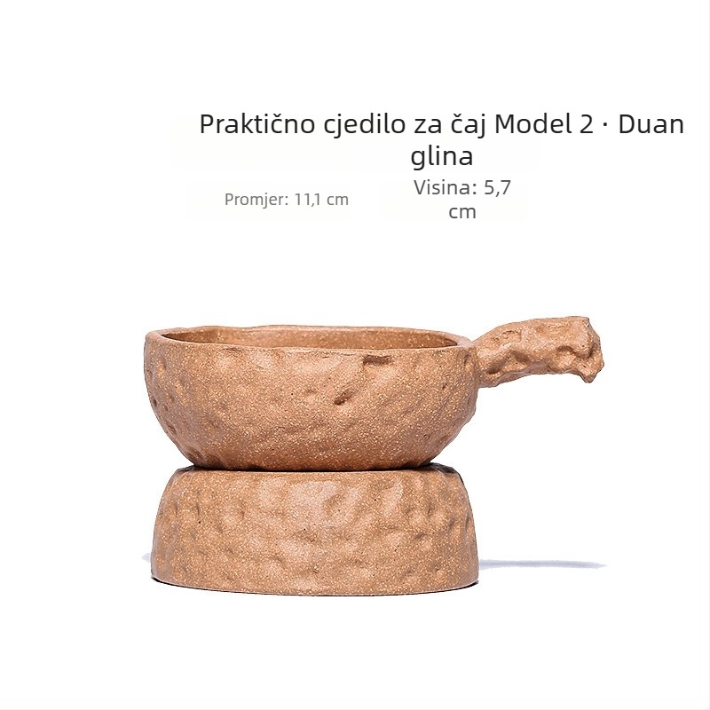 Yixing Zisha čajna cedilka - ljubičasta glina, čajni filter, filter za čajové listy, kreativni dodaci za čajni set 9312