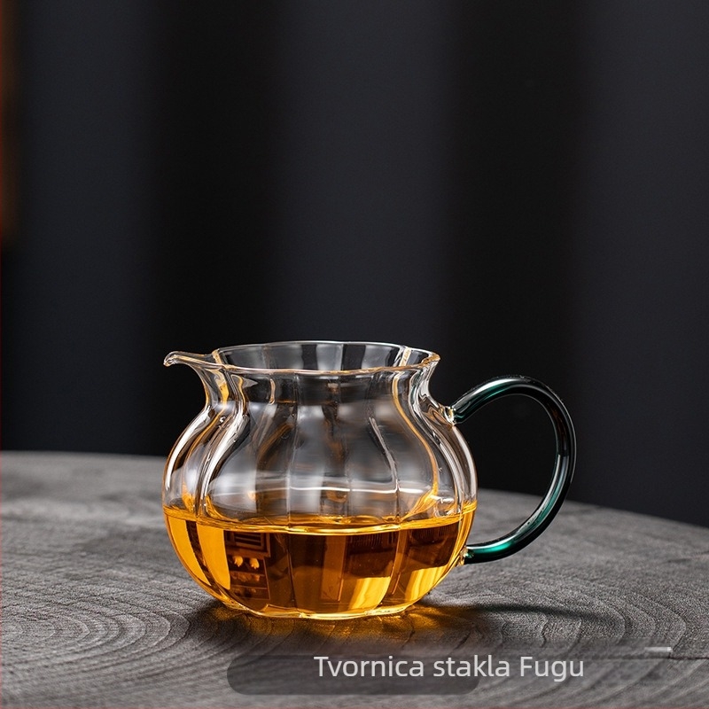 Staklena Gongfu šalica s cvjetom šljive, set dodataka za čaj, odvajač čaja, otporno na visoke temperature staklo