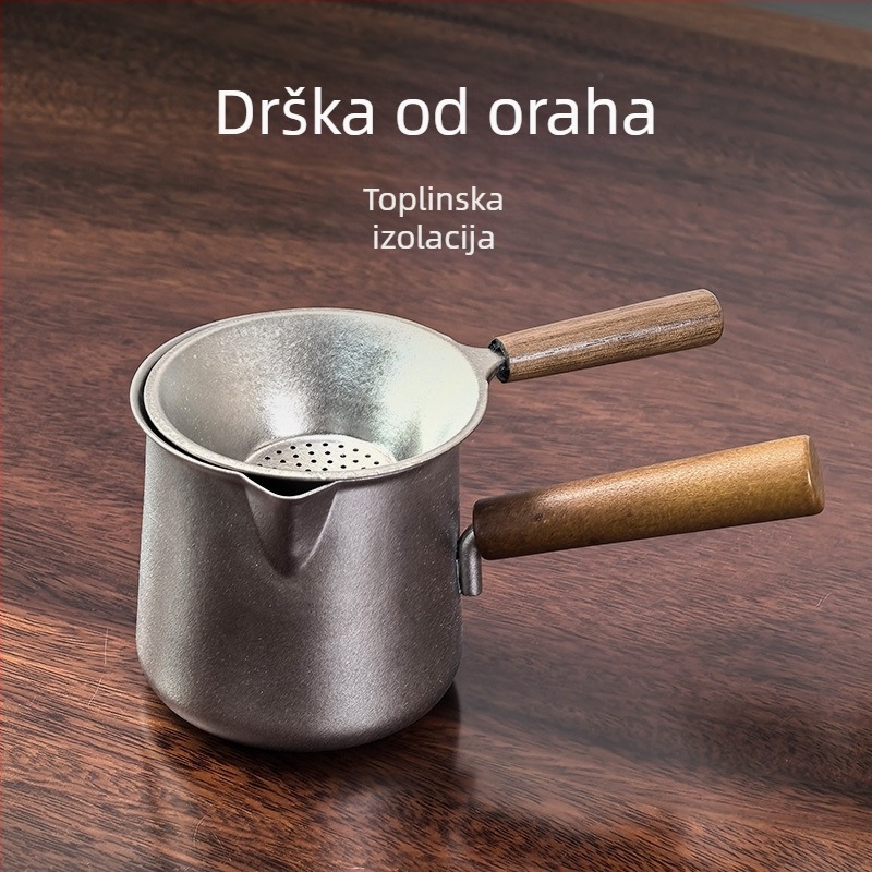 Set za čaj od čistog titana, prenosiv i izoliran, za poslovnu ured i pripremu čaja na otvorenom, visokokvalitetna šalica za ravnomjerno izlijevanje, novi kineski stil