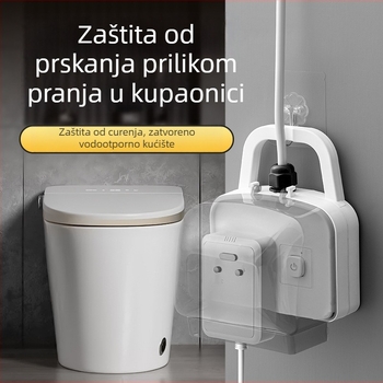 Petopolna vodootporna utičnica za kupaonicu s zaštitom od curenja, zidna montaža, za pametni WC i bojler