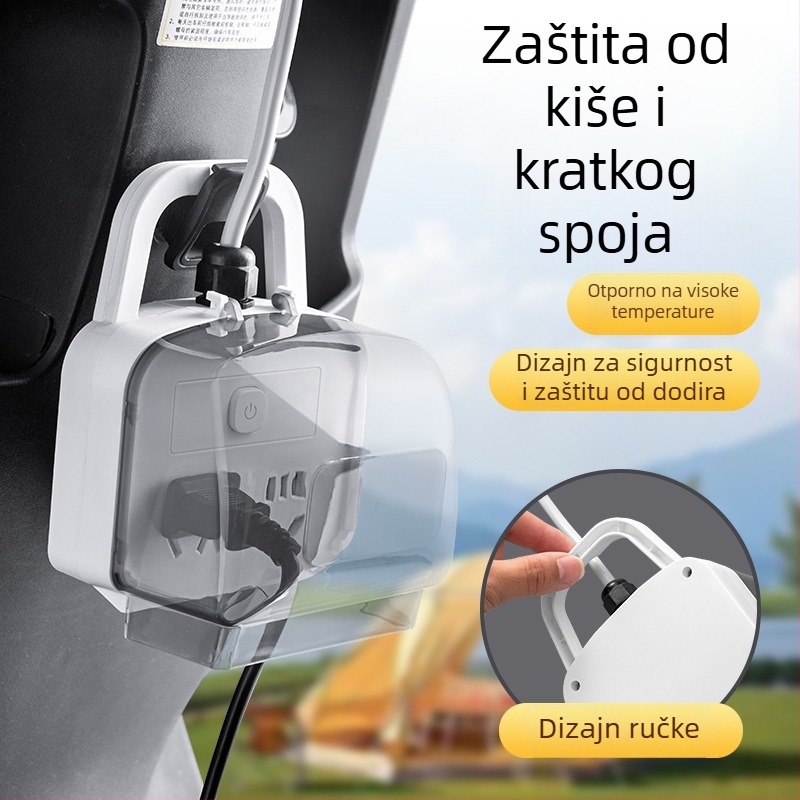 Petopolna vodootporna utičnica za kupaonicu s zaštitom od curenja, zidna montaža, za pametni WC i bojler