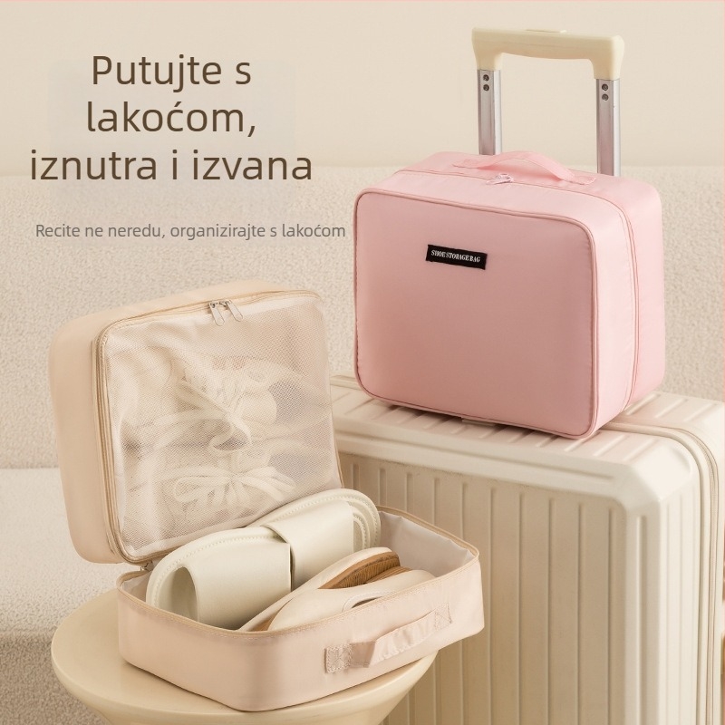 Putna dvostruka torba za cipele — vodootporna, zaštita od prašine, prijenosni sklopivi organizator za cipele