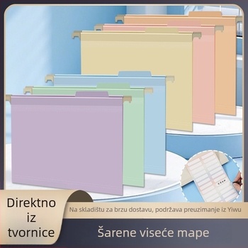 Morandi boje A4 viseći klip za datoteke, klip brzog otpuštanja, klip za sortiranje datoteka, kutija za pohranu šalova