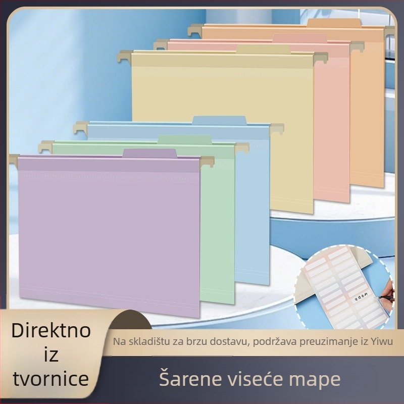 Morandi boje A4 viseći klip za datoteke, klip brzog otpuštanja, klip za sortiranje datoteka, kutija za pohranu šalova
