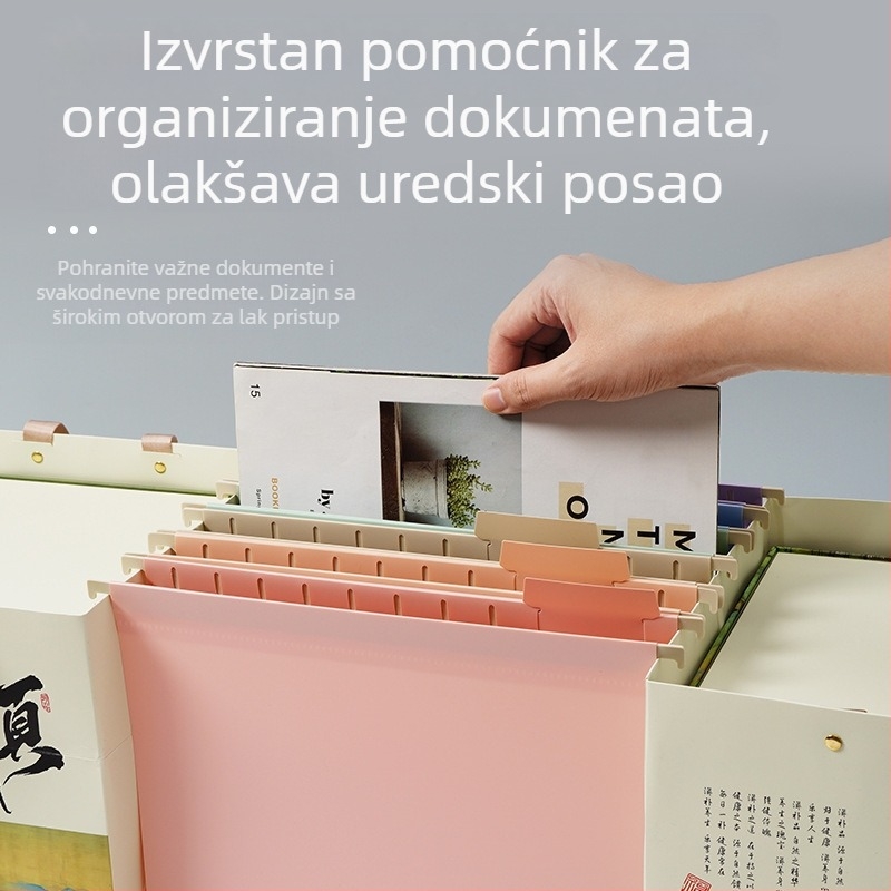 Morandi boje A4 viseći klip za datoteke, klip brzog otpuštanja, klip za sortiranje datoteka, kutija za pohranu šalova