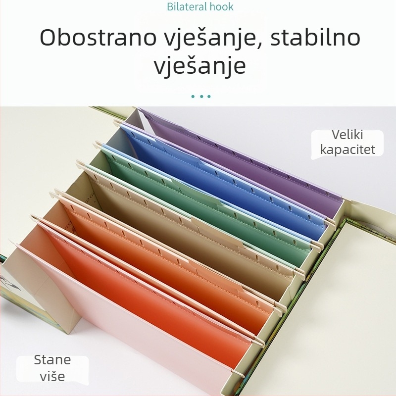 Morandi boje A4 viseći klip za datoteke, klip brzog otpuštanja, klip za sortiranje datoteka, kutija za pohranu šalova