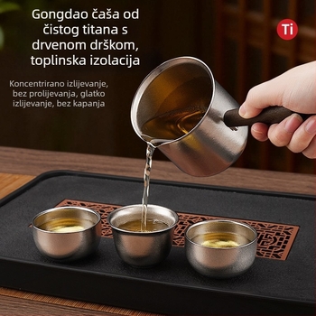 Set čajnika od čistog titana za Kung-Fu čaj, za dom i kampiranje, premium luksuzni dar