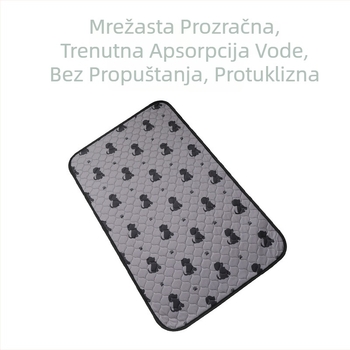 Periva podloga za urin za kućne ljubimce, brzo se suši, upija; s vlaknima bambusovog ugljena; za pse, mačke, zečeve i morčad