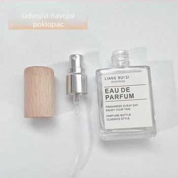 10 ml prenosna vintage staklena bočica za parfem s drvenim poklopcem i raspršivačem