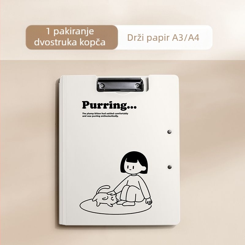 Uredska klips ploča s karikaturnim dizajnom za dokumente A4/A3, skladištenje i organizacija, klip za više stranica, ploča za crtanje