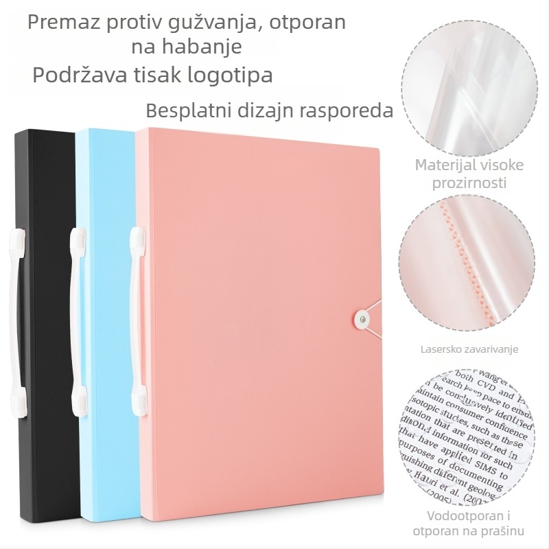 Prijenosni A3 plastični višestruki umjetnički folder za skice i plakate