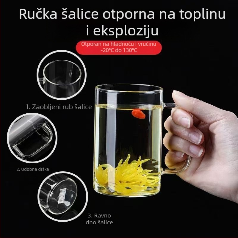 Deyin staklena posuda za hladnu vodu, nordijskog stila, termički otporna, otporna na pucanje, velika kapaciteta za hladnu vodu i čaj