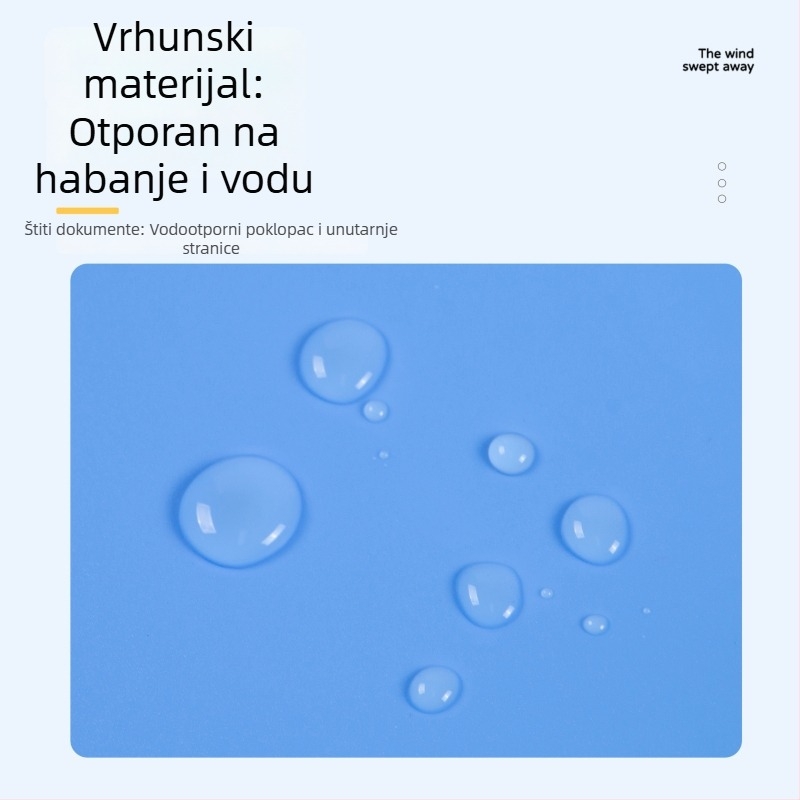 Elegantni A4 PP dokument folder s čvrstim zakvačivanjem, za učenike i nastavnike, organiziranje testova i dokumenata