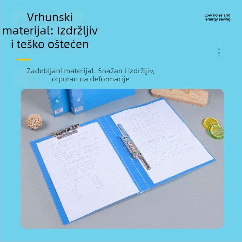 Elegantni A4 PP dokument folder s čvrstim zakvačivanjem, za učenike i nastavnike, organiziranje testova i dokumenata