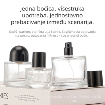 100 ml cilindrična staklena bočica za aromaterapiju, bočica za eterična ulja, difuzor, prazna bočica za parfemski sprej
