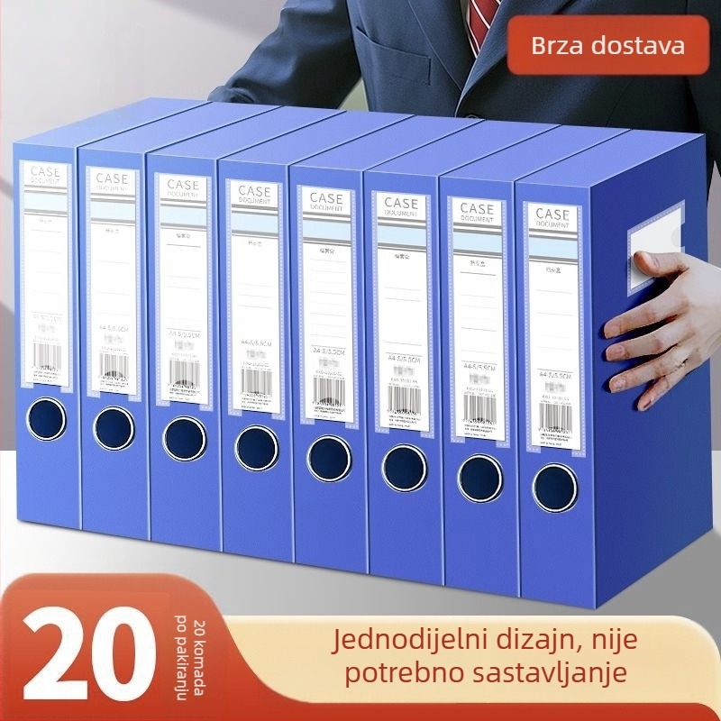 A4 kutija za dokumente velike kapacitete, 55 mm debelog tijela, za arhive računa i osobnih dosjea