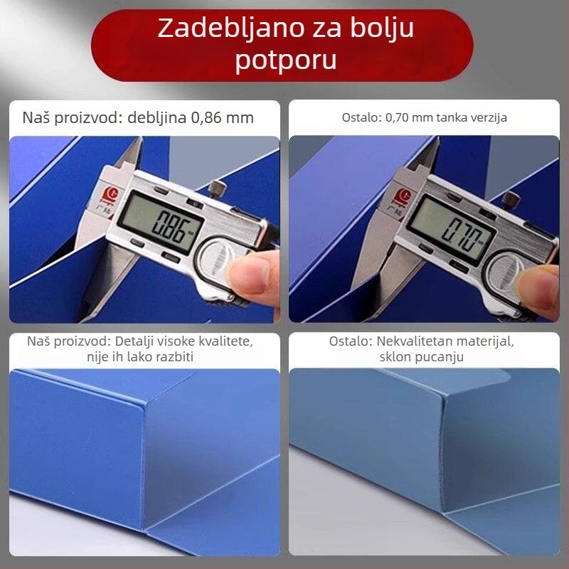 A4 kutija za dokumente velike kapacitete, 55 mm debelog tijela, za arhive računa i osobnih dosjea