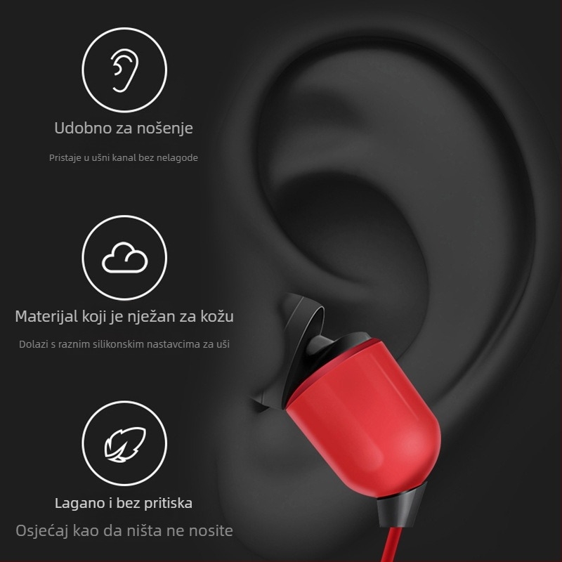 3 m žičane in-ear monitor slušalice s mikrofonom za mobitel i PC, pogodne za streaming i karaoke