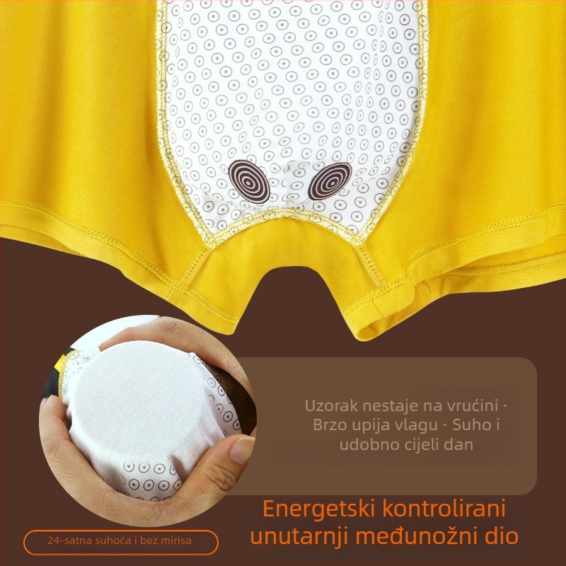 HOT magnetska tehnologija senzora temperature za muške bokserice, prozračne, četiri sezone, u kutiji za poklon